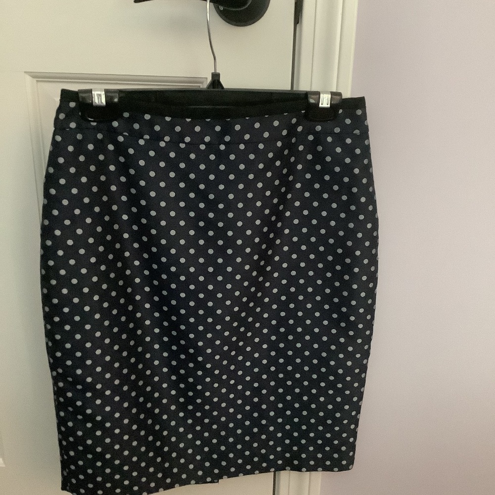 Ann Taylor Polka Dot Pencil Skirt